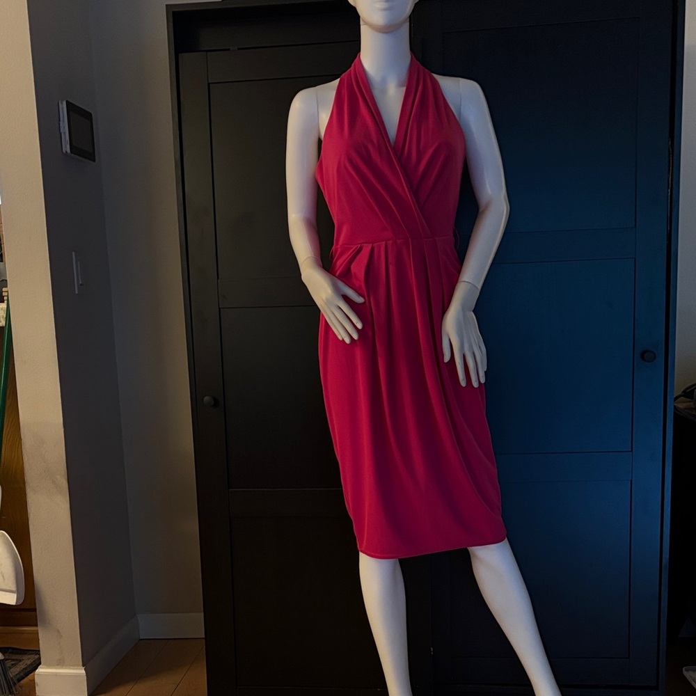 Donna Karan Vibrant Pink  Bombshell Dress